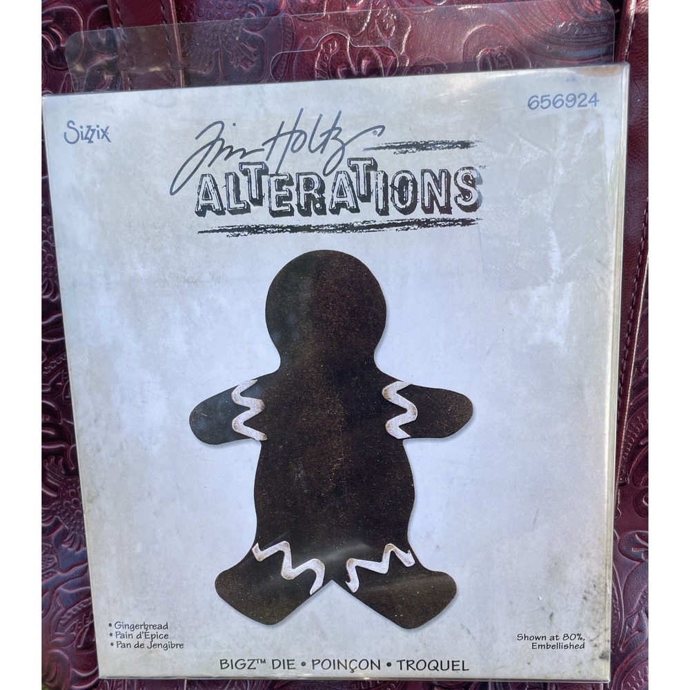 Sizzix Tim Holtz Alterations GINGERBREAD Bigz Die - Christmas Crafts Card Making